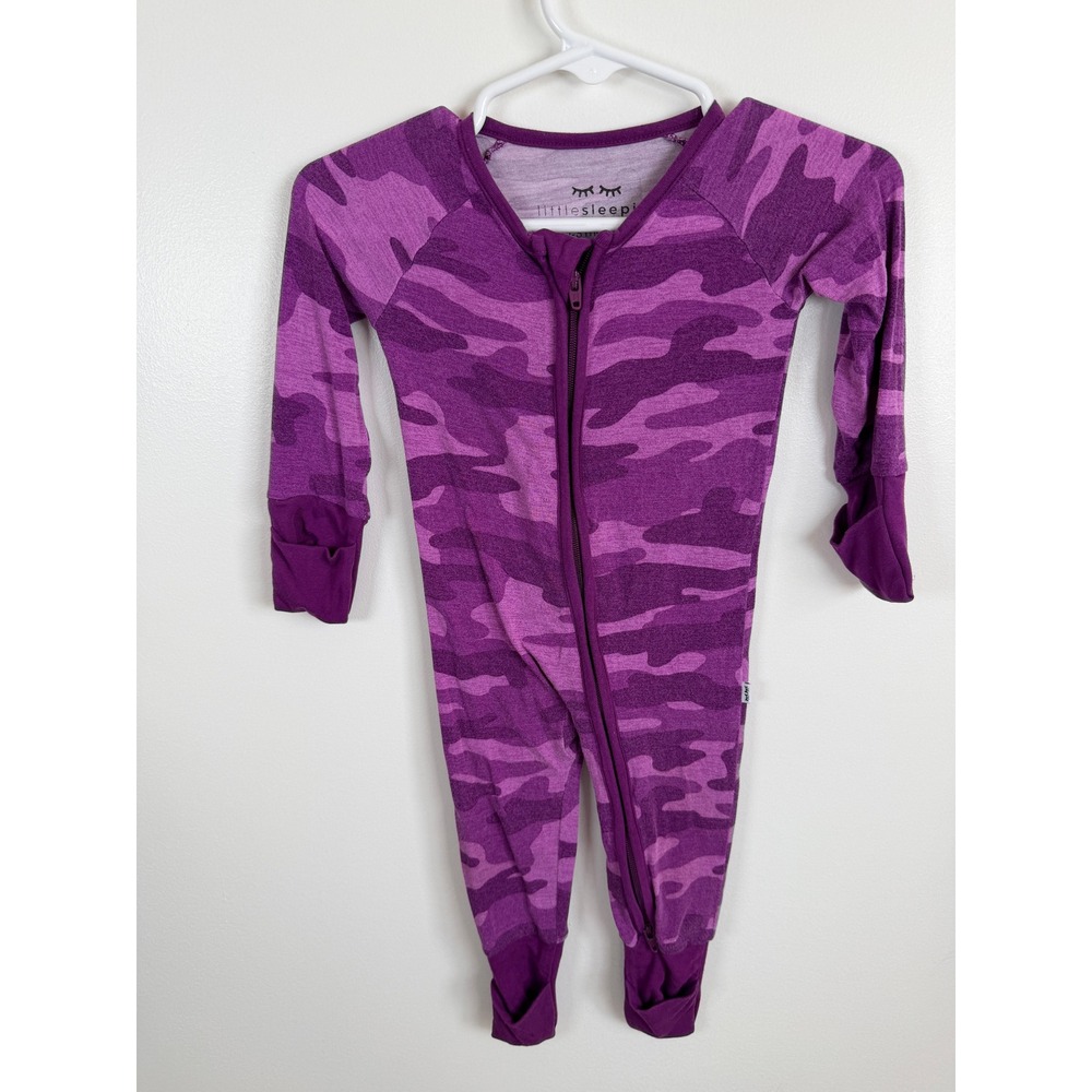 Little Sleepies Purple Camo Bamboo Zippy 0-3 Months